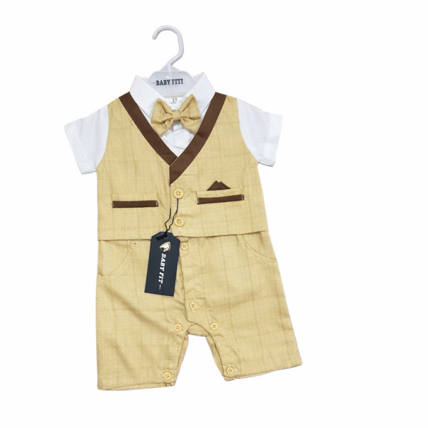Baby fit Romper cream white Imported