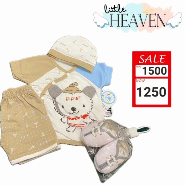 Suit with booties trendz garment white cream