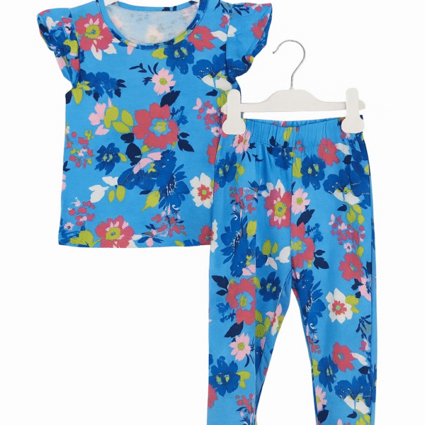 Track Suit Blue Floral Outfit
