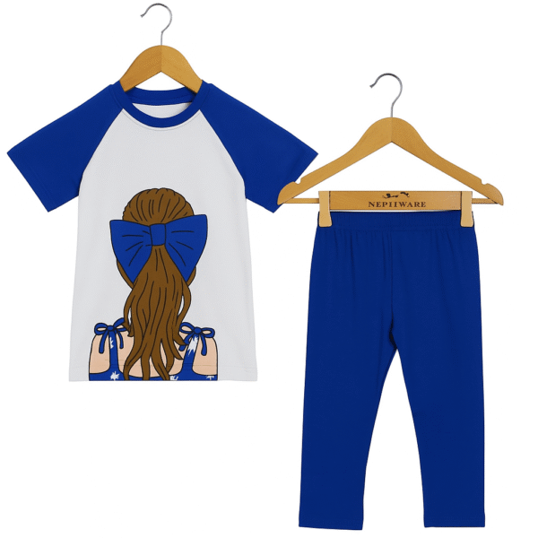 Track Suit Girl with Bow Style