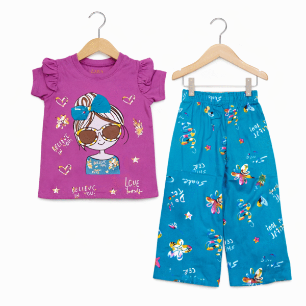 Plazo Shirt with Girl and Bow Style