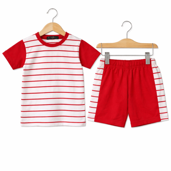 Nicker Shirt Set Red and White