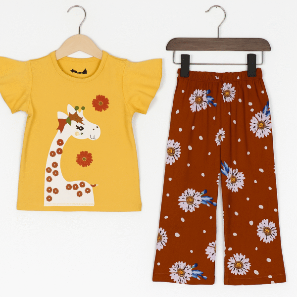 Flapper with Top Floral Giraffe Outfit