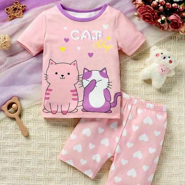 Nicker Shirt Two Pink Kitty Cats
