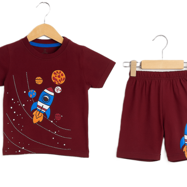 Nicker Shirt Rocket Galaxy in Maroon