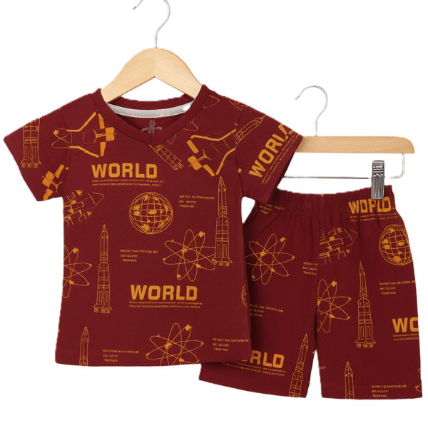 Nicker Shirt for boys in Maroon Color