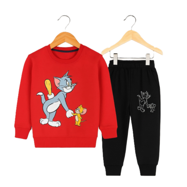 Tracksuit Fleece Tom and Jerry Red Black