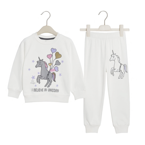 Tracksuit Fleece Unicorn White