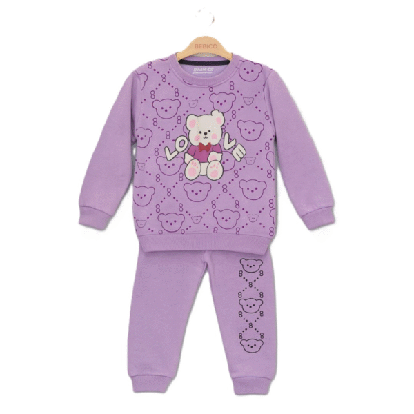 Tracksuit Fleece Bear Love Purple