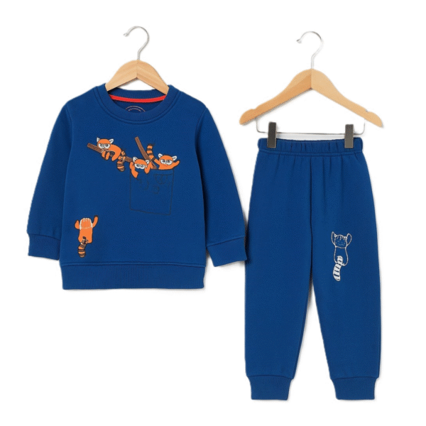 Tracksuit Fleece Cute Animal Blue