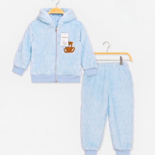 Faux Fur Tracksuits Imported with Hood and Zipper