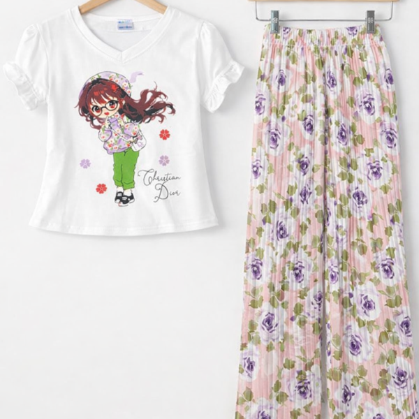 Plazo Shirt with Red Hair Girl Outfit